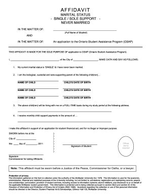 A kansas notary acknowledgment form is often attached to a document, legal or otherwise, to prove the. Osap Affidavit - Fill Online, Printable, Fillable, Blank ...