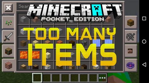 Too Many Items Mod Em Apk Minecraft Pe Youtube