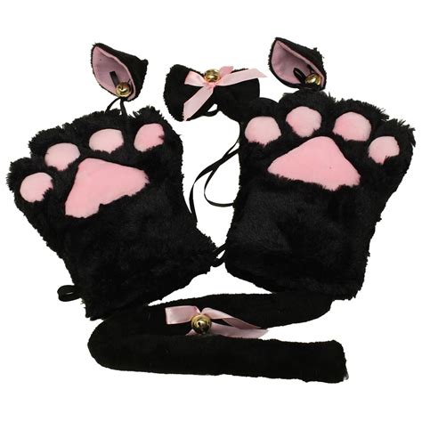 Kitten Cat Maid Cosplay Roleplay Anime Costume Gloves Paw Ear Tail Tie