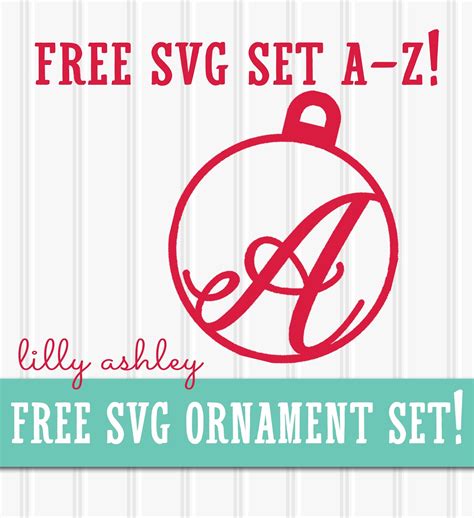 Free Christmas SVG Letter Set