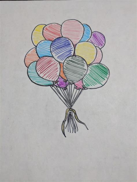 Cute Colorful Balloon Drawing Doodle Drawings Doodle Art Easy