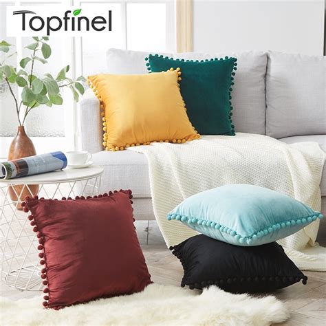 Topfinel Soft Velvet Decorative Throws Pillowcases Luxury Cushions