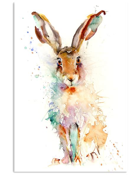 Rabbit Poster Watercolor Bunny
