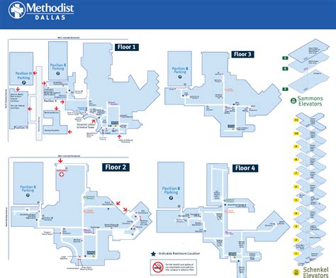 Methodist Hospital Campus Map Dallas Map