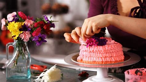 Icing decorations and tools, cake toppers and fondant, and cake stands. How to Decorate Cake with Fresh Flowers | Cake Decorating ...