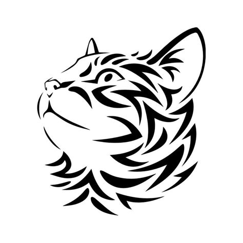 Une fois que vous pouvez faire un dessin mignon de chat, vous pouvez créer des dessins amusants comme ceux de pusheen. Tribal Chat 1 - Sticker autocollant
