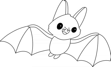 Bat Kids Coloring Page Great for Beginner Coloring Book 2450164 Vector