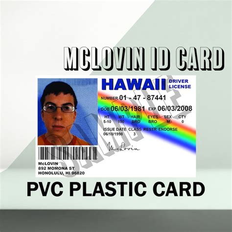 Mclovin Superbad Plastic Id Card Film Novità Prop Replica Etsy Italia