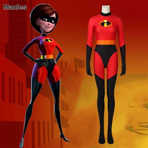 Elastigirl Helen Parr Cosplay Bodysuit The Incredibles 2 Costume Red Outfit 3d Printed Jumpsuit