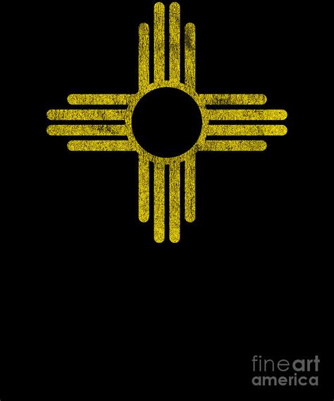 Zia Symbol Faded New Mexico State Flag Design Digital Art By Deluxe Chimp