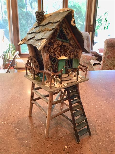 Wood Burned Fairy House Fairy House Fairy Garden Diy Fairy Village