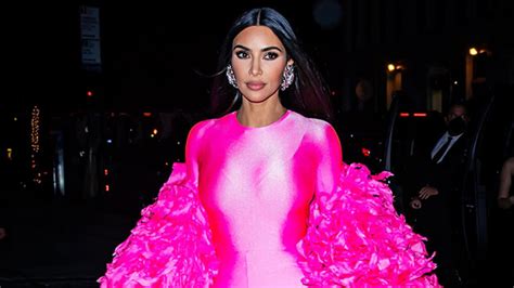kim kardashian s pink bodysuit and sheer tights skims fendi photos hollywood life