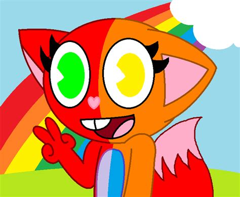 Rainbow Fox By Artiststar144 On Deviantart