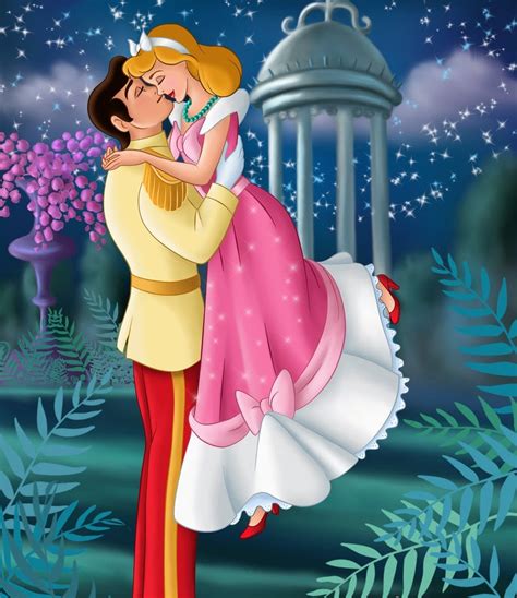 Disney Princess Cinderella And Disney Prince Charming Love Story