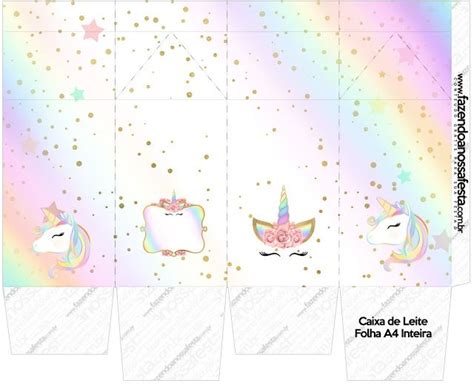 Unicornio Y Arco Iris Cajas Para Imprimir Gratis Ideas Y Material