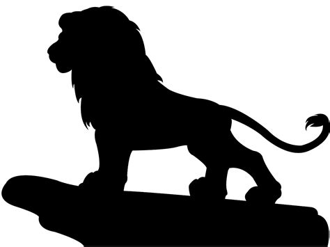 Le Roi Lion Silhouette Vectorielle Creazilla Le Roi Lion