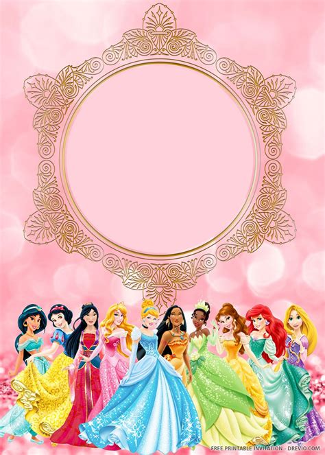 Disney Princess Templates For Invitations