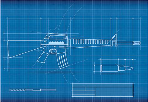 Assault Rifle Blueprint Stock Photos Pictures And Royalty Free Images
