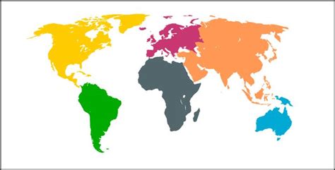 Mapa Mundi Continentes Sin Nombres En 2020 Continentes Continentes Y