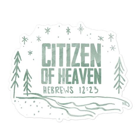 Citizen Of Heaven Vinyl Christian Sticker Hebrews 1223 Etsy