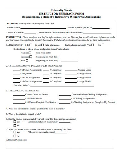 Free 33 Instructor Form Samples In Pdf Ms Word
