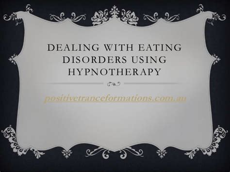 dealing with eating disorders using hypnotherapy