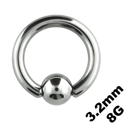3 2mm 8G Big Size CBR BCR Genital Piercing Ring