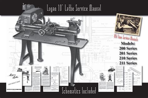 Logan 10 Lathe Models 200 201 210 211 Owners Service Manual Parts