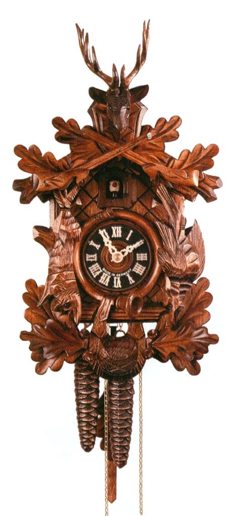 One Day Two Weight Traditional Hunter Cuckoo Clock Home