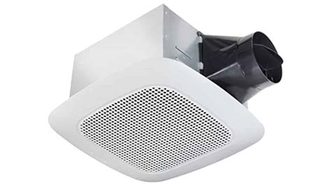 Decorative White 100 Cfm Bluetooth Stereo Speakers Bathroom Exhaust Fan