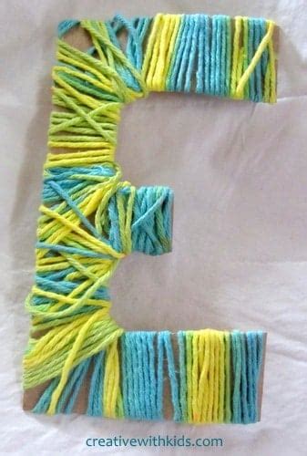 Yarn Wrapped Letters Classic Kids Crafts