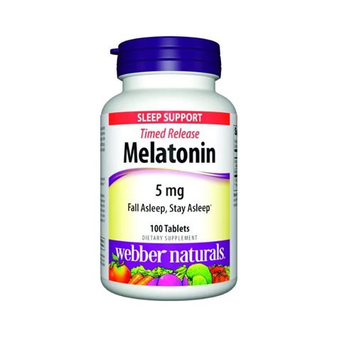 Webber Naturals Melatonin Mg Timed Release Tablets