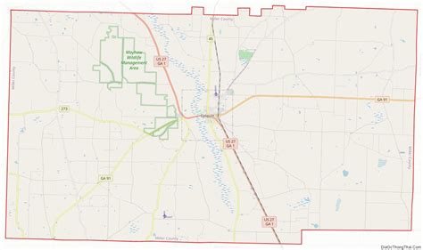Map Of Miller County Georgia