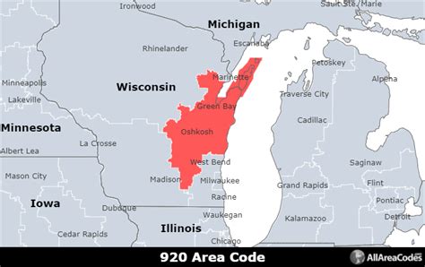 920 Area Code Location Map Time Zone And Phone Lookup
