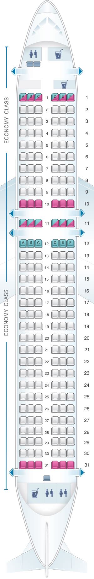 Airbus A320 Indigo Seat Map