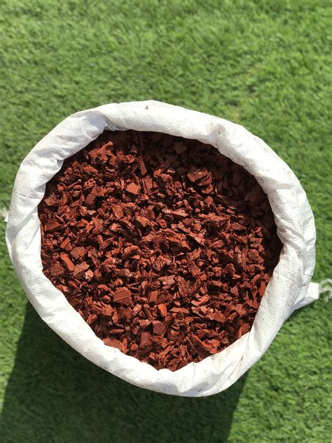 Eco Red Decorative Rubber Garden Mulch Play Bark Chippings Mulch