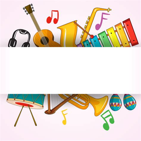 Download The Border Template With Musical Instrument 433168 Royalty