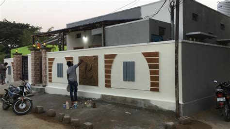 Exterior Wall House Outside Wall Plaster Design