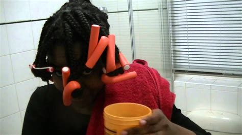 Refreshing my curls with water and cantu curl revitalizer. How to curl your braids using the hot water method - YouTube