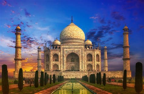 Download Mausoleum Dome Sunset India Agra Uttar Pradesh Man Made Taj