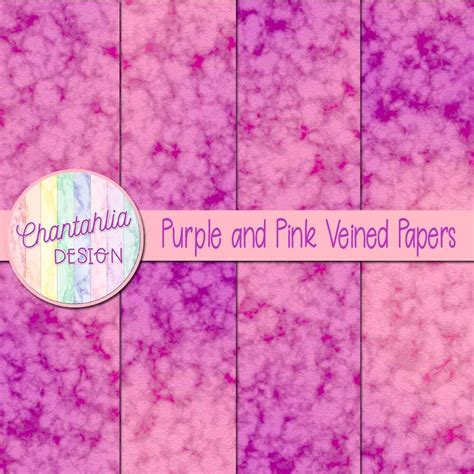 Free Purple And Pink Digital Papers With Veined Designs
