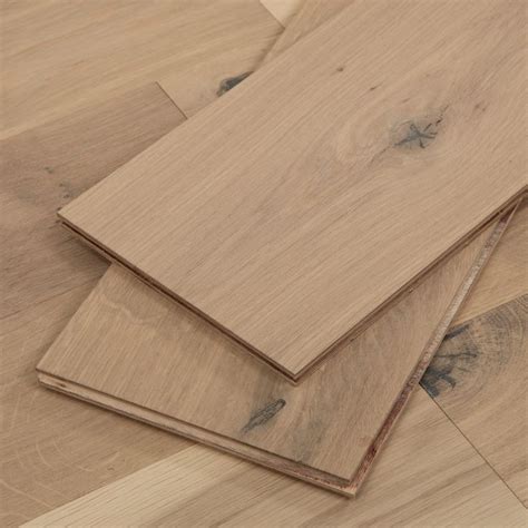 Unstained Oak Flooring Engineered Sample Flooring White Washed