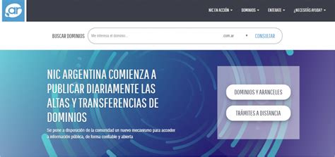 Nic argentina administra el registro de nombres de dominio y asegura el funcionamiento del. Registro de un dominio en NIC.AR | El blog de Towebs
