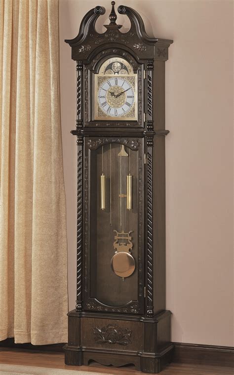 Coaster Grandfather Clocks Dark Traditional Grandfather Clock With