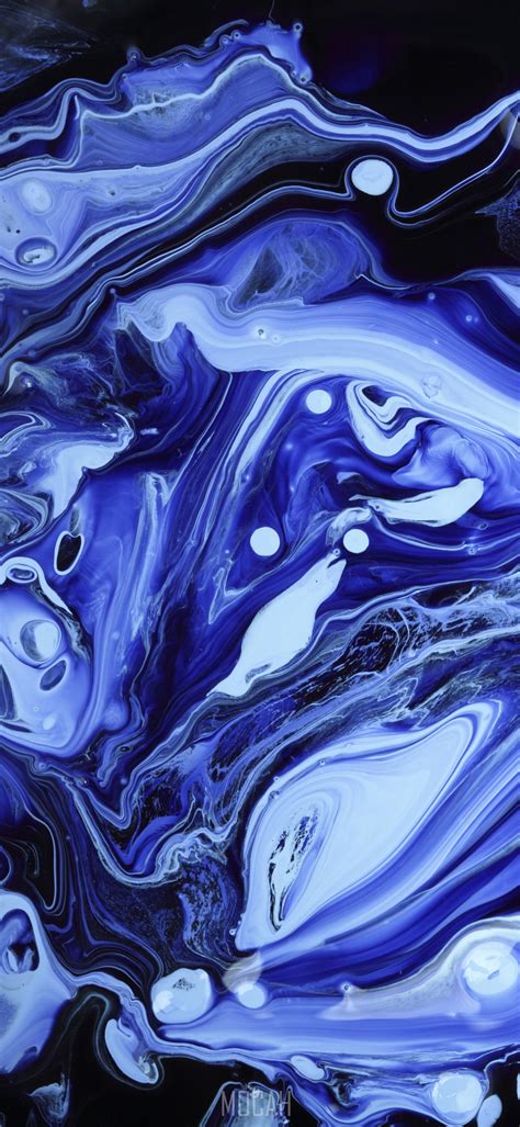 Paint Liquid Water Blue Purple Lenovo Z6 Youth Background Hd