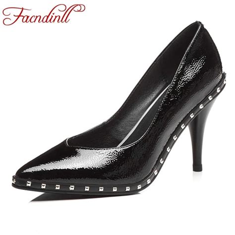 Facndinll Fashion Women Pumps New Sexy Thick High Heels Pointed Toe