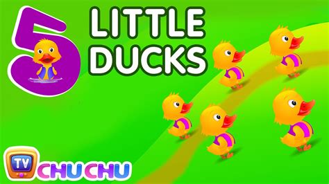 Five Little Ducks Nursery Rhyme With Lyrics Cartoon Animation Rhymes