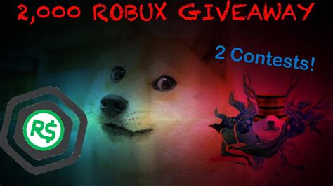 Roblox 2000 Robux Giveaway And Contest Youtube