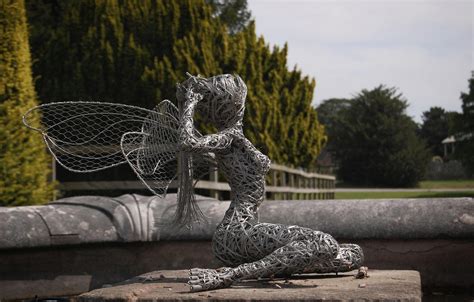 Robin Wight Fantasy Wire Fairies Sculptures Tuttart Pittura