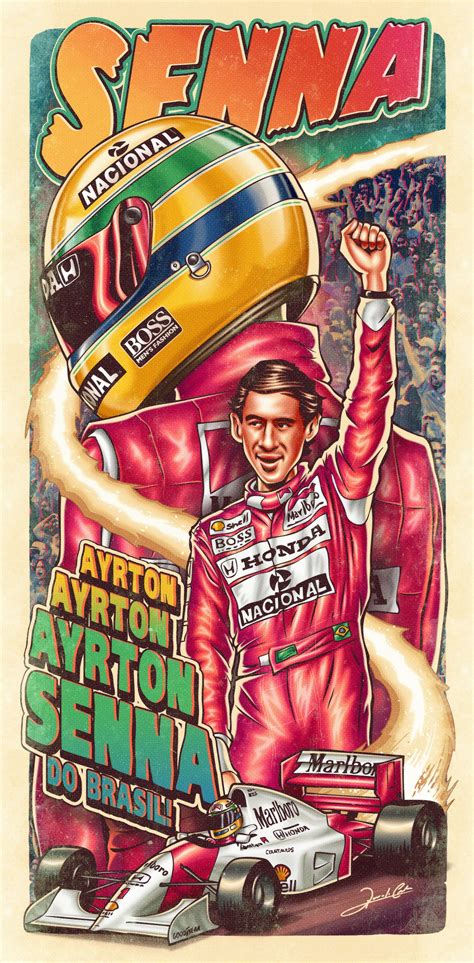 Ayrton Senna Illustration Poster Ayrton Senna Ayrton Ayrton Senna Poster